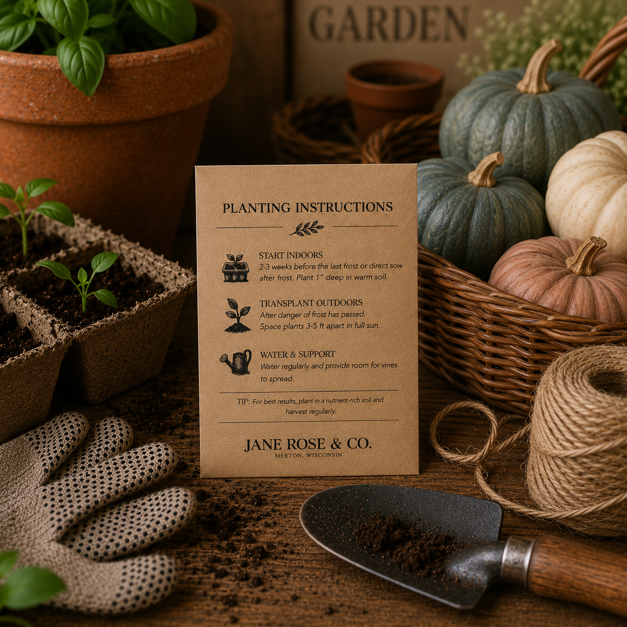 Seed Packet - Blue Pumpkin Blend